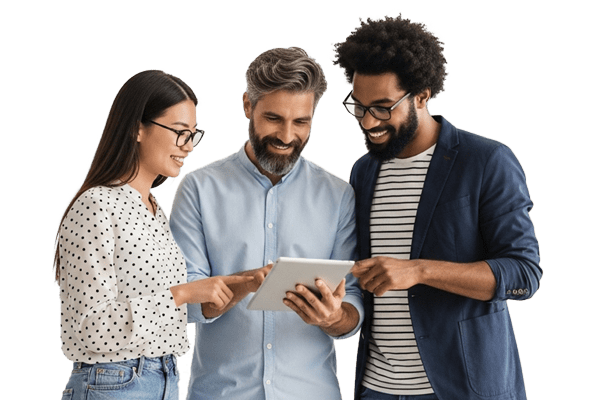 A  woman with short brown hair, in a grey tank top, looking at her phone, while holding a yoga mat.