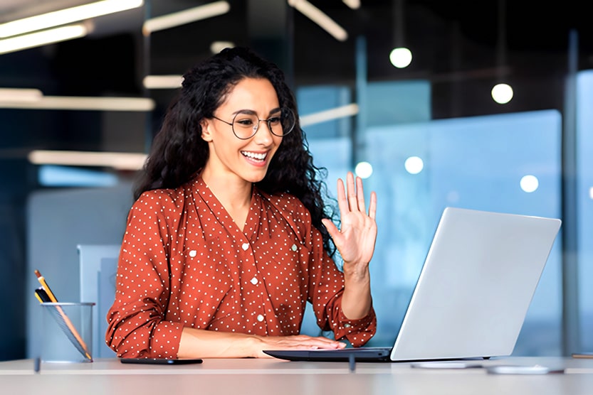 A diverse group of business people shaking hands at work